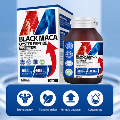 🏆Flash Sale⚡ 160K+ SOLD!✨DHOP Black Maca & Oyster Peptide: Ultimate Male Stamina & Vitality Booster-H