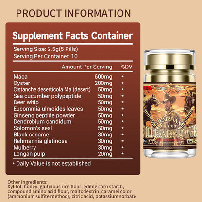 🏆Flash Sale⚡ Top Seller⚡DHOP Black Maca Sea Cucumber Oyster Pills: Premium Male Stamina, Vitality & Strength Booster-1T