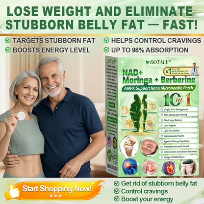 🍃DOTALE® NAD+ Moringa Berberine AMPK Nano Microneedle Patch🍃（Once daily, visible results in 7 days）Supports metabolism, weight management, heart health, and overall wellness
